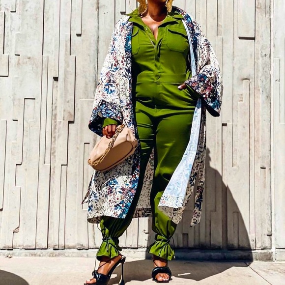 ** Ship in original box ** Olive Jumpsuit - Picture 1 of 2